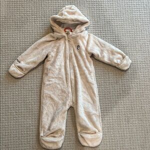 Cozy Cream Hooded Kids Footie